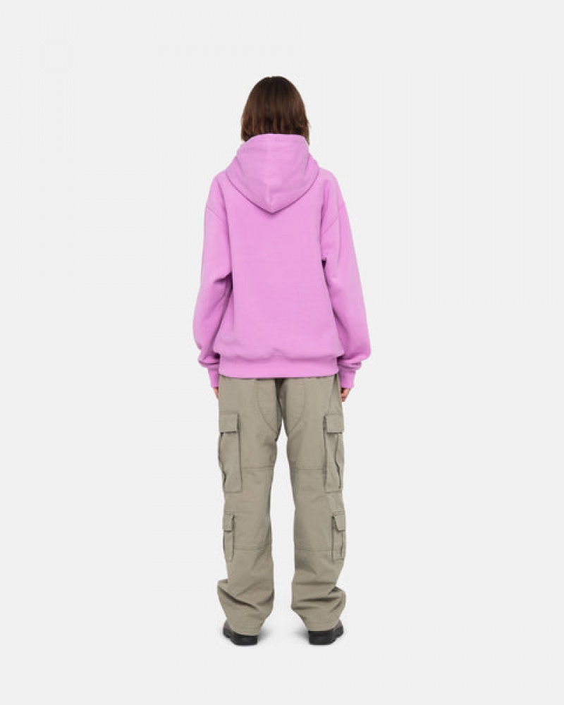 Stussy Stock Logo Hood Sweatshirts Damen Lila Österreich | IFZ-8739