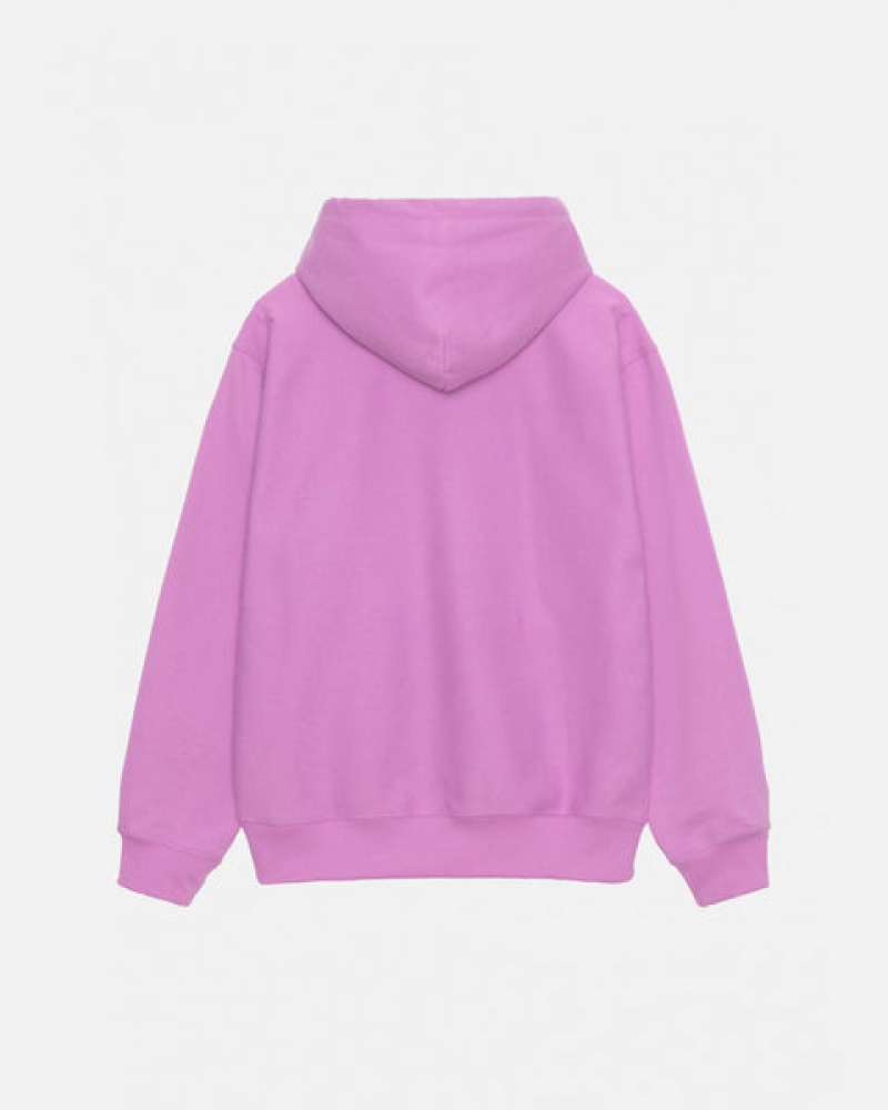 Stussy Stock Logo Hood Sweatshirts Damen Lila Österreich | IFZ-8739