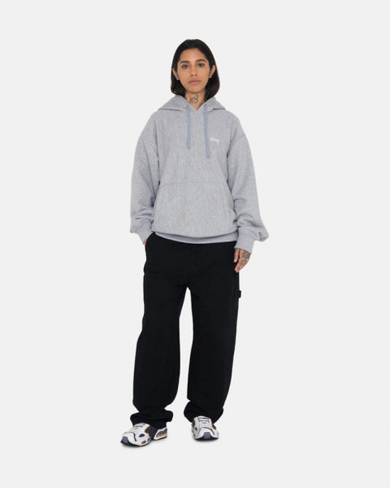 Stussy Stock Logo Hoodie Hoodie Damen Grau Österreich | EAA-6189