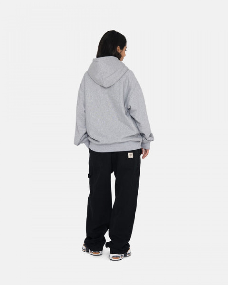 Stussy Stock Logo Hoodie Hoodie Damen Grau Österreich | EAA-6189