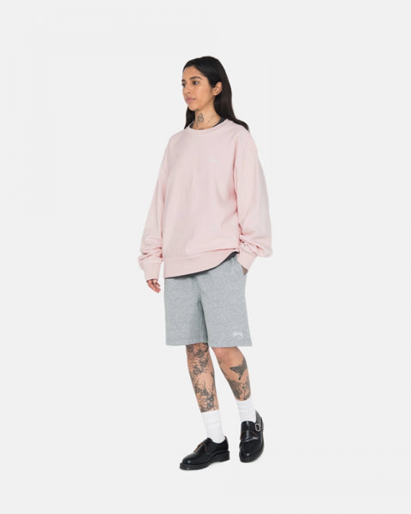 Stussy Stock Logo Sweat Kurzes Sweatshorts Damen Grau Österreich | INH-5625