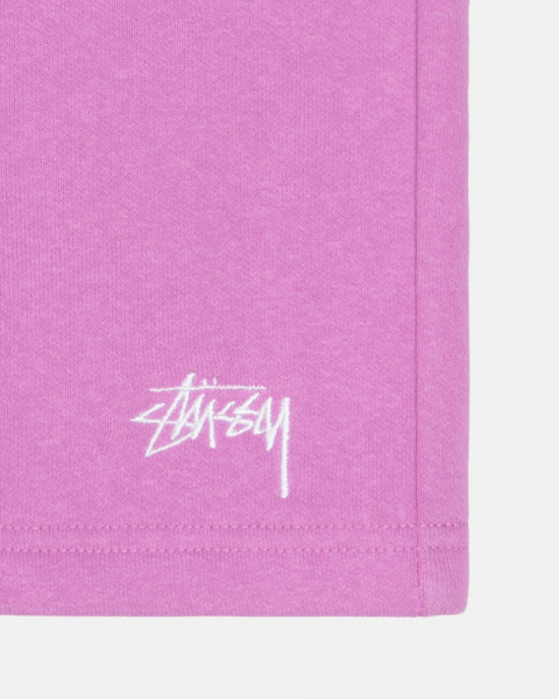 Stussy Stock Logo Sweatshort Kurze Hose Damen Lila Österreich | PRW-4031