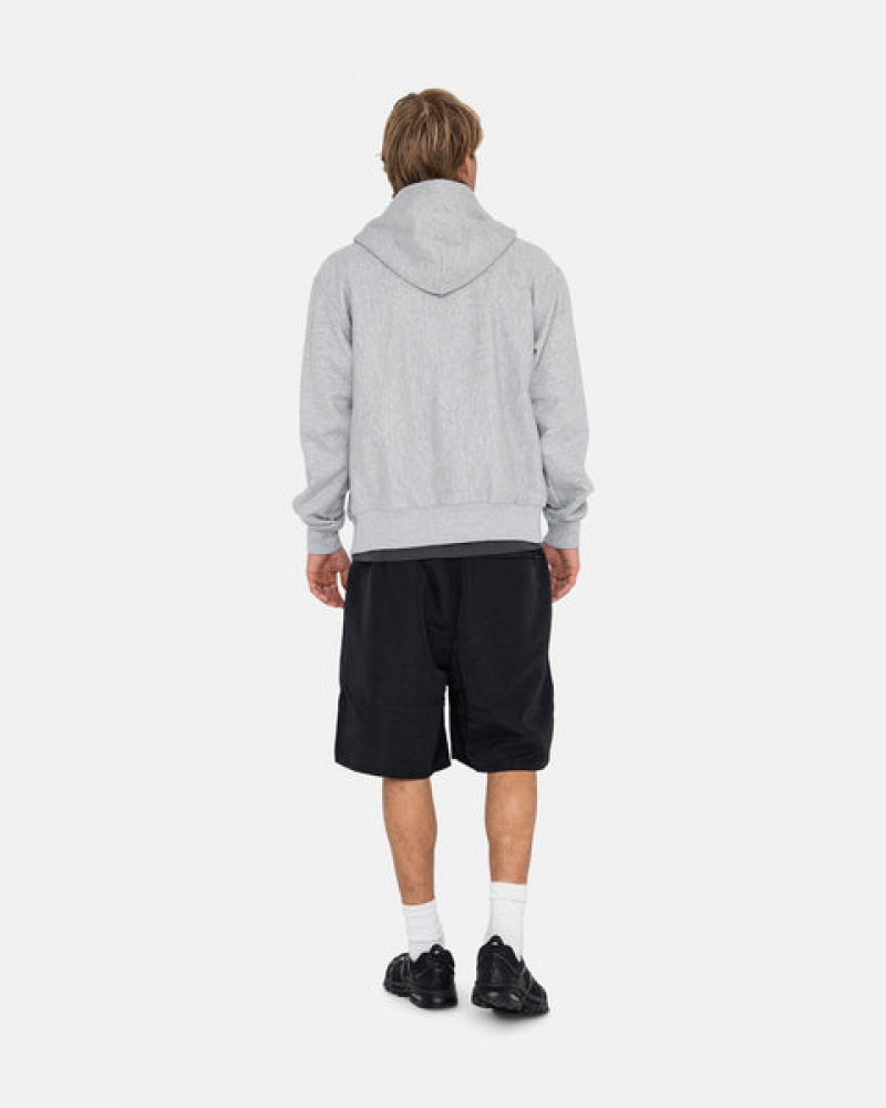 Stussy Stock Logo Zip Hoodie Hoodie Herren Grau Österreich | DOU-1089