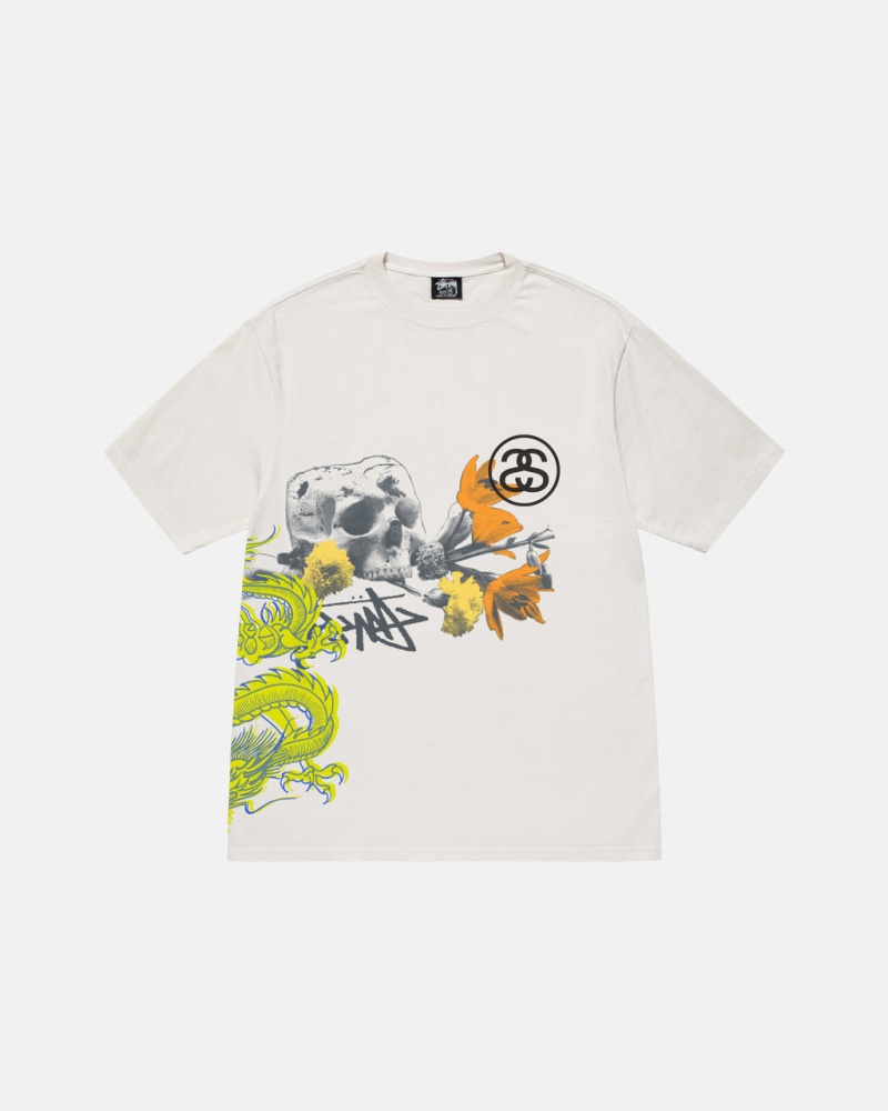 Stussy Strike Pigment Dyed Tee Tees Herren Beige Österreich | LOD-6697