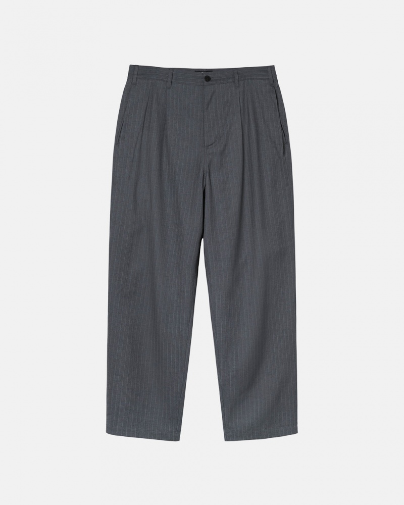 Stussy Stripe Volume Falten Trouser Hose Damen Grau Österreich | KID-2132