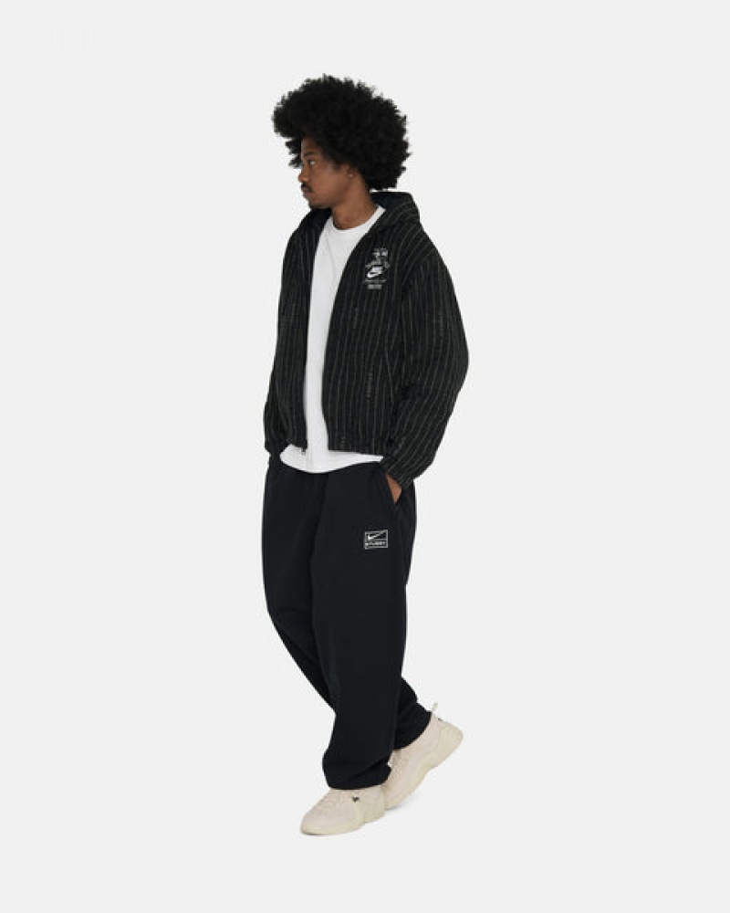 Stussy Stone Wash Fleece Pant Sweathose Herren Schwarz Österreich | MVN-4664