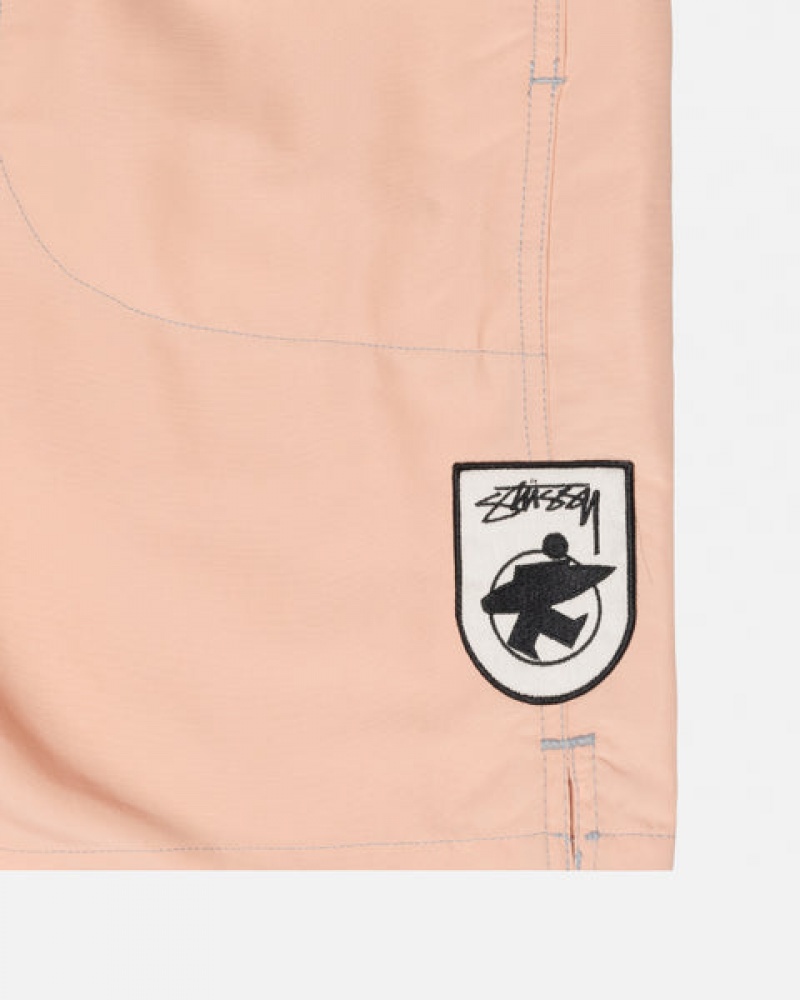 Stussy Surfman Patch Wasser Kurzes Bademode Herren Hellrosa Österreich | JMV-5658