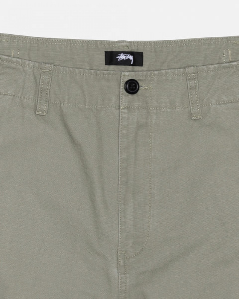 Stussy Surplus Cargo Ripstop Hose Damen Olivgrün Österreich | ITW-0795