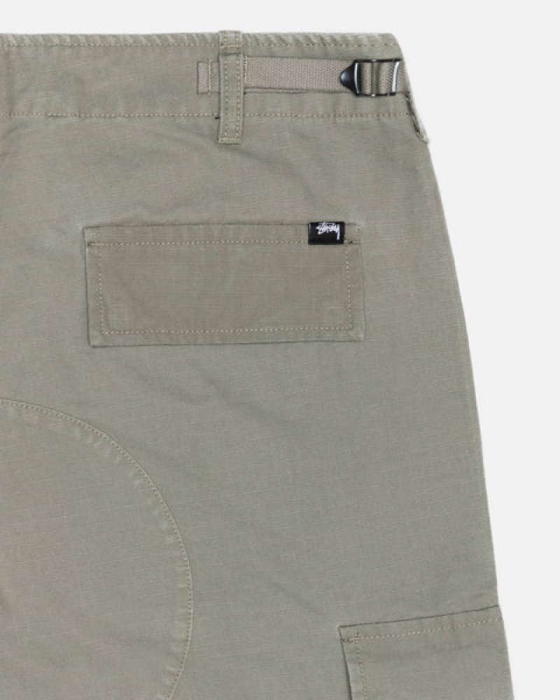 Stussy Surplus Cargo Ripstop Hose Damen Olivgrün Österreich | ITW-0795