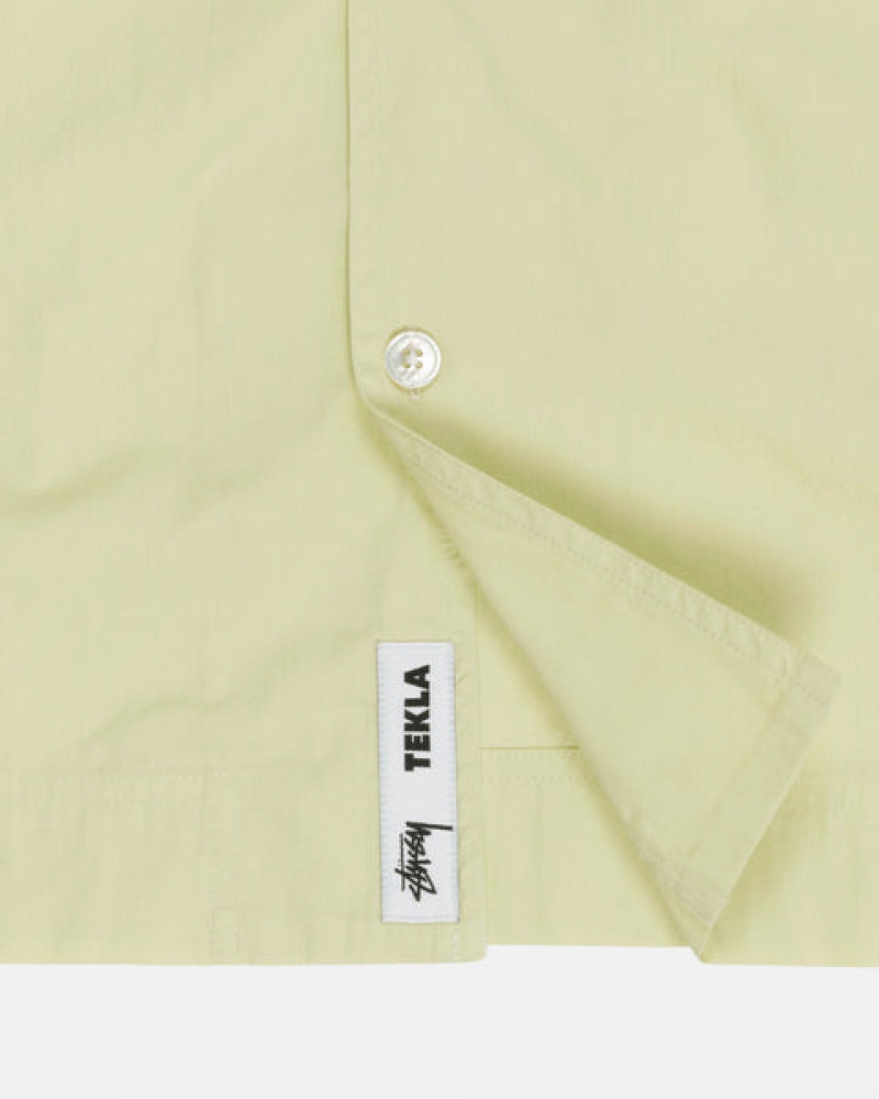 Stussy Tekla Poplin Pyjama Shirt Hemd Herren Hellgrün Österreich | EED-8530