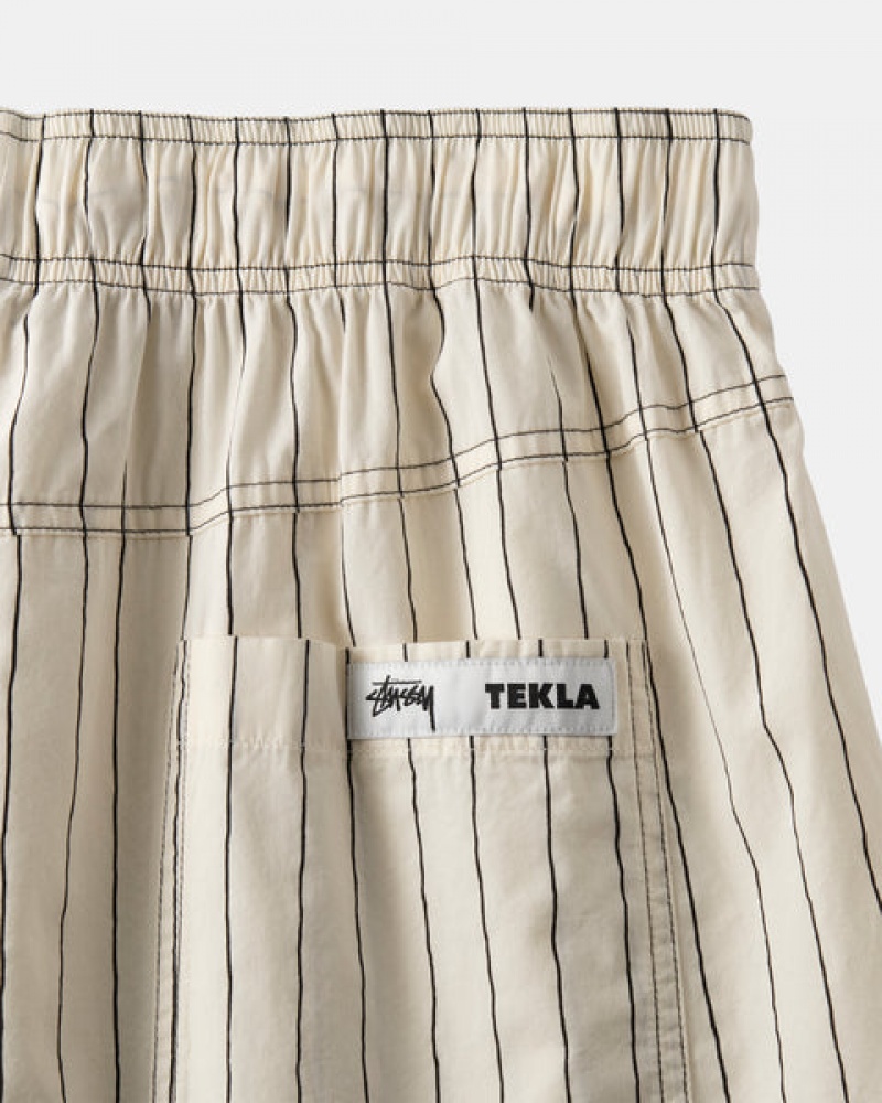 Stussy Tekla Poplin Pyjama Shorts Kurze Hose Herren Beige Österreich | OOZ-5006