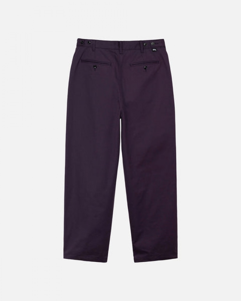 Stussy Twill Volume Falten Trouser Hose Herren Lila Österreich | FOV-2179