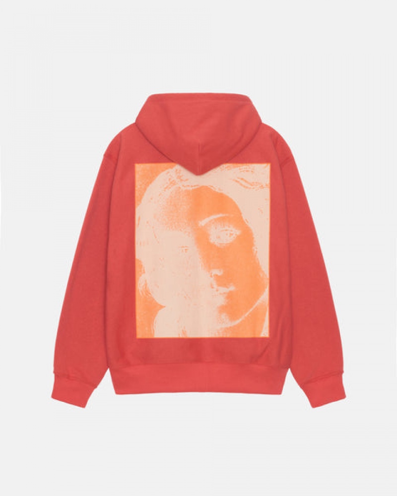 Stussy Venus Zip Hood Sweatshirts Herren Rot Österreich | BNY-5514