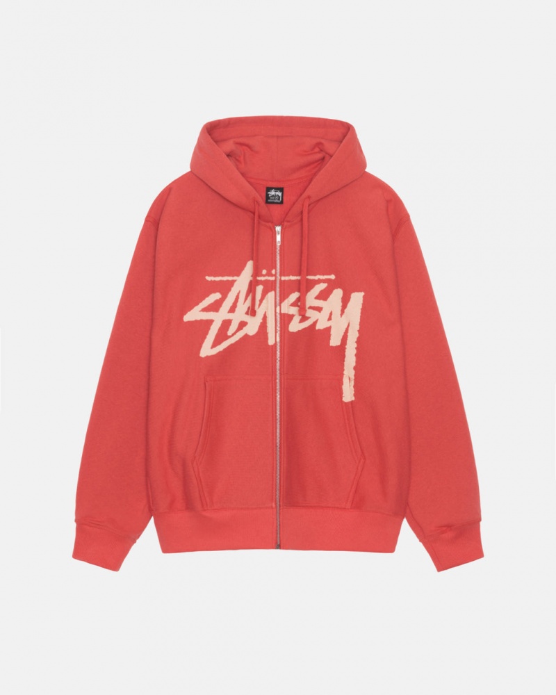 Stussy Venus Zip Hood Sweatshirts Herren Rot Österreich | BNY-5514