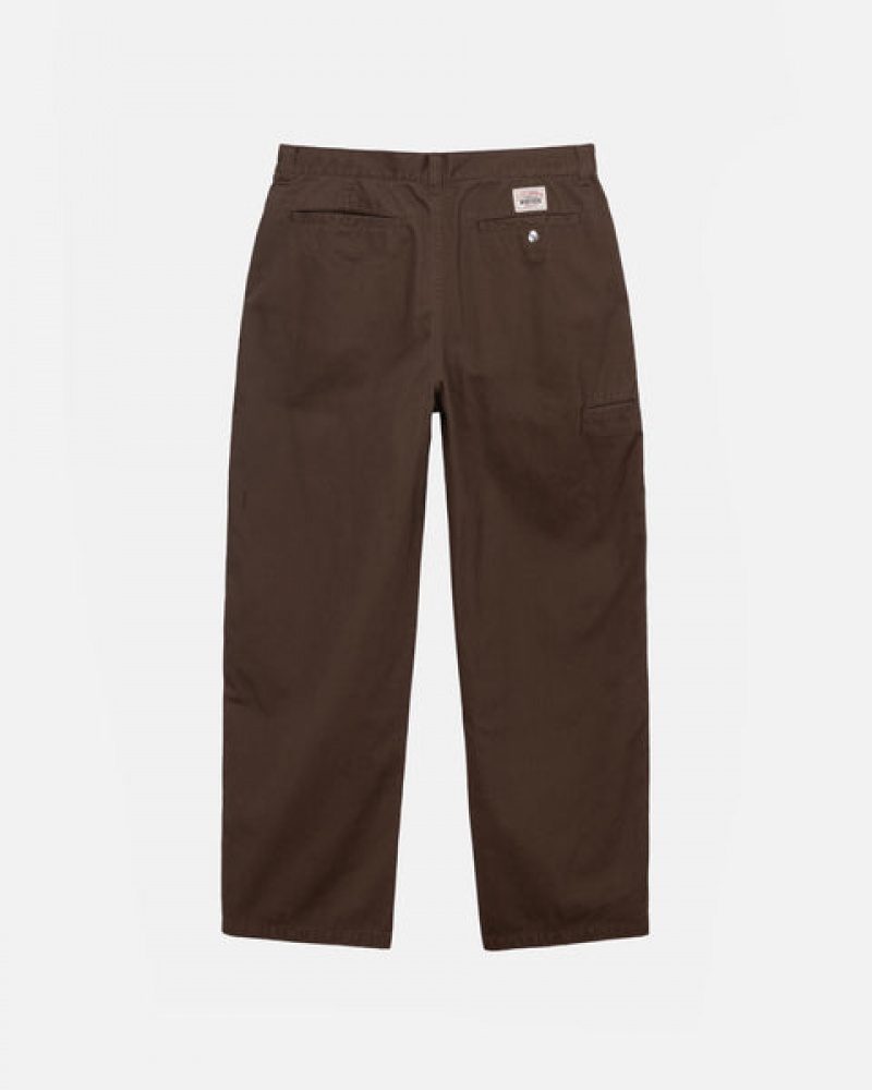 Stussy Workgear Trouser Twill Hose Damen Braun Österreich | VRM-9059